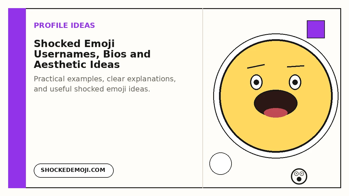 Shocked Emoji Usernames, Bios and Aesthetic Ideas cover image